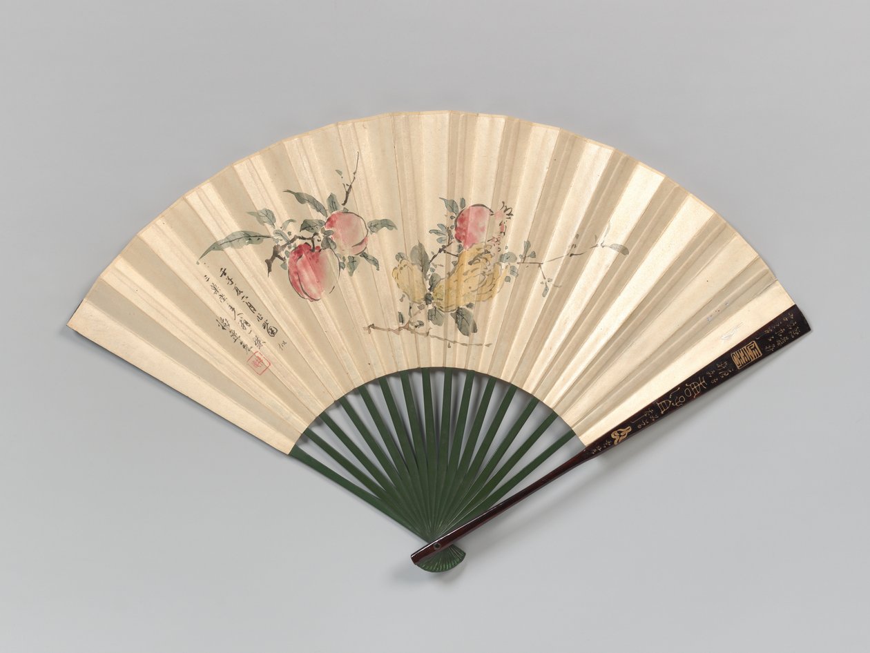 Fersken, granatæble og fingret citron, 1832. af Yamamoto Baiitsu