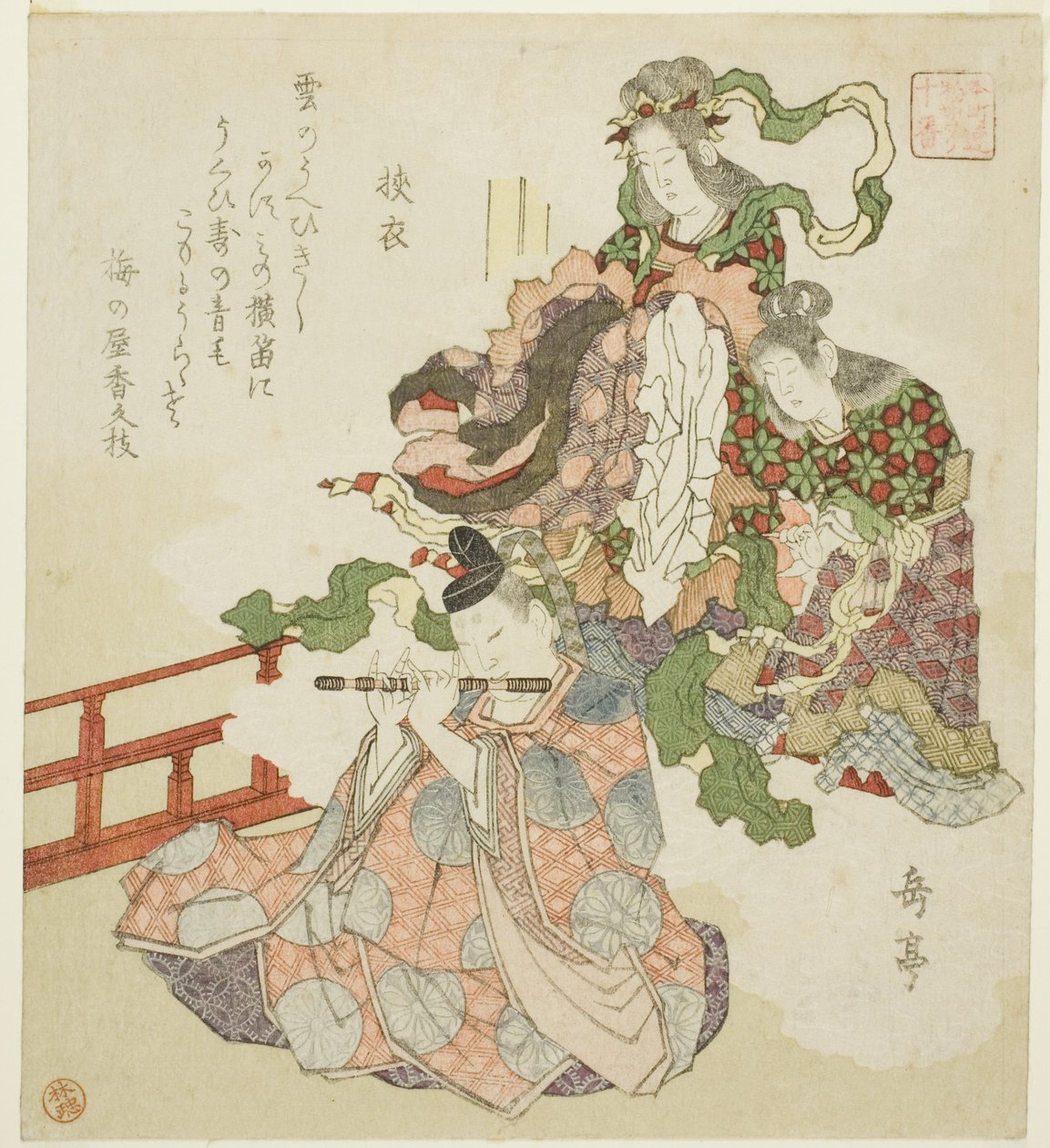 The Tale of Sagoromo, fra serien "Ten Courtly Tales for the Honcho Circle (Honchoren monogatari juban)" af Yashima Gakutei