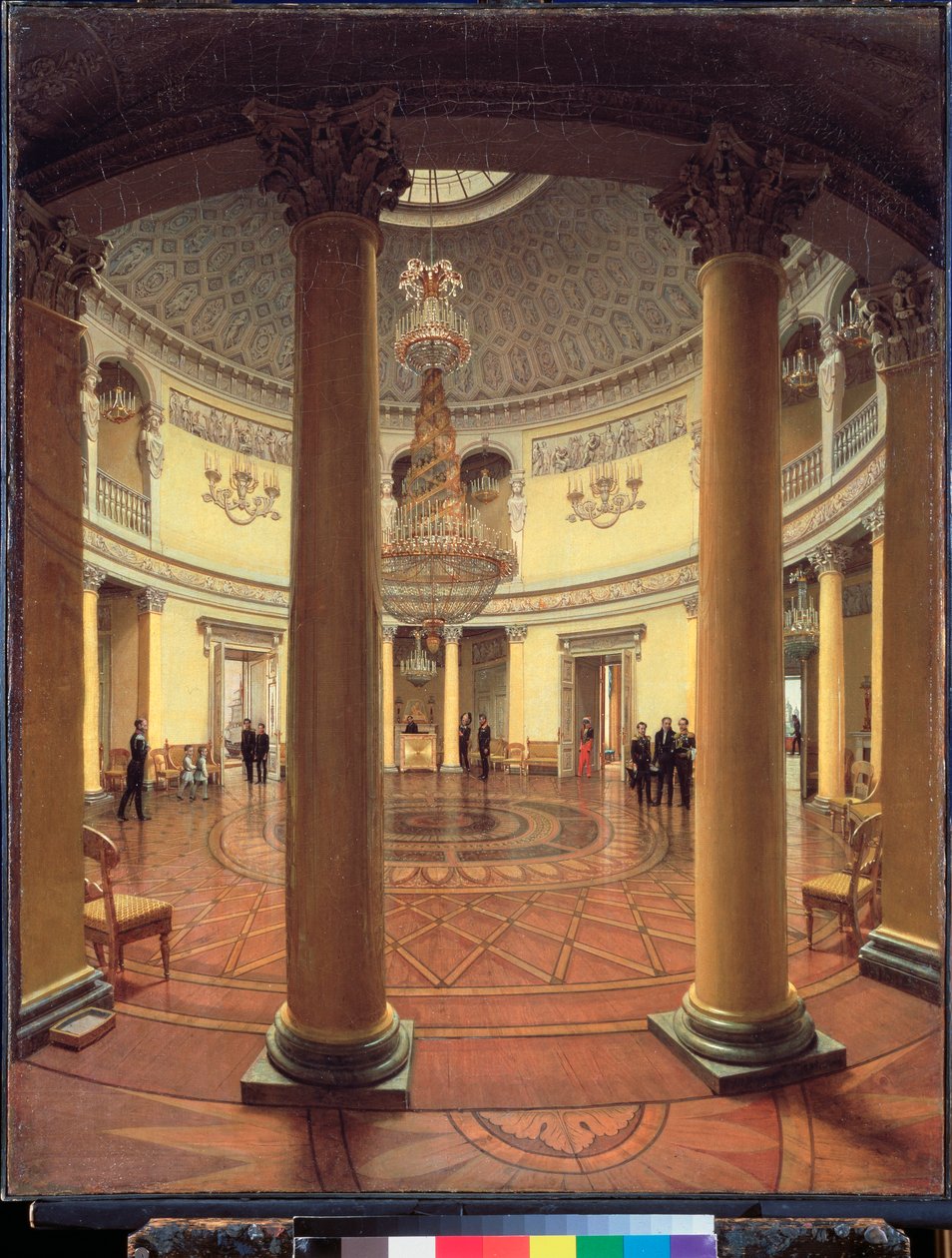 Vinterpaladsets rotunde i Skt. Petersborg - Maleri af Yefim Tukharinov (?), olie på lærred af Yefim Tukharinov