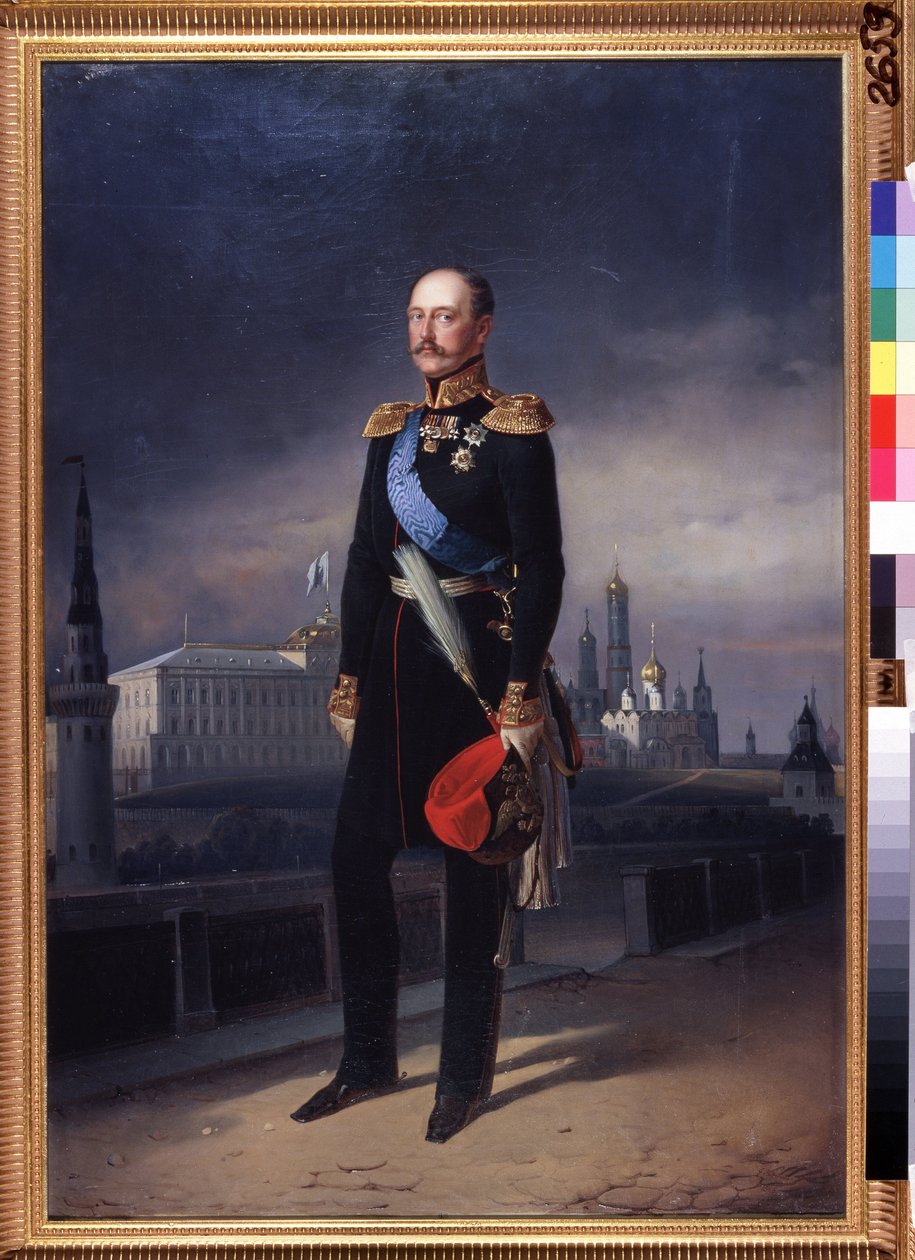 Portræt af kejser Nicholas I af Yegor (d.1891) Bottman