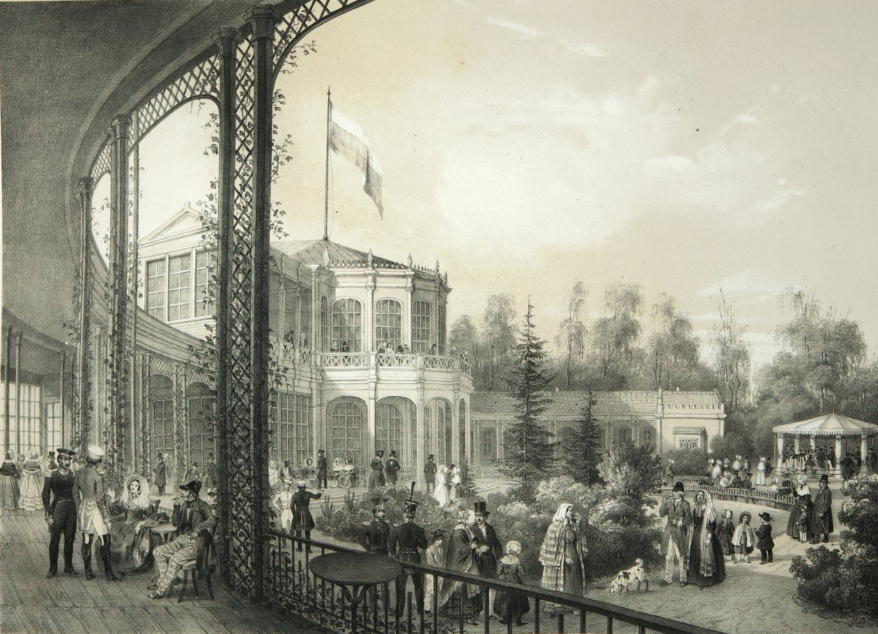 Jernbanestationen i Pavlovsk, 1840-1850 af Yegor Yegorovich Meier