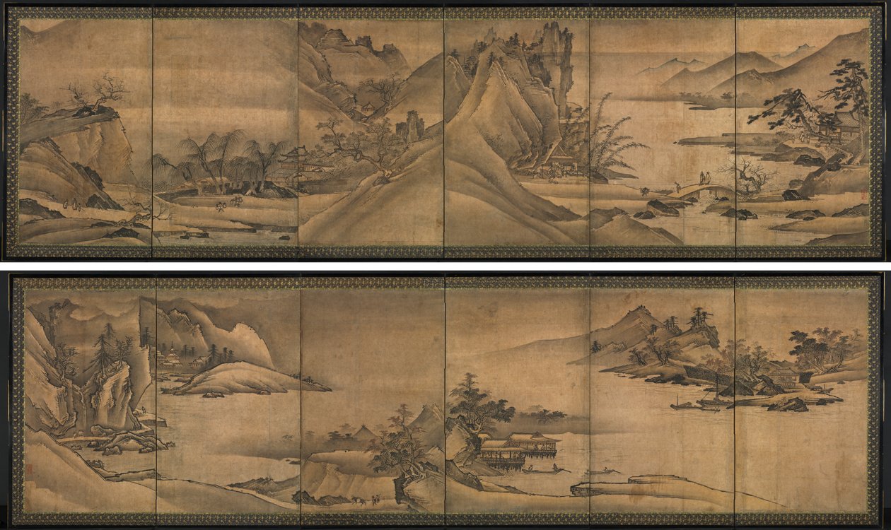 Landskab af de fire årstider af Yi Sumun (Korean, b. c. 1404)
