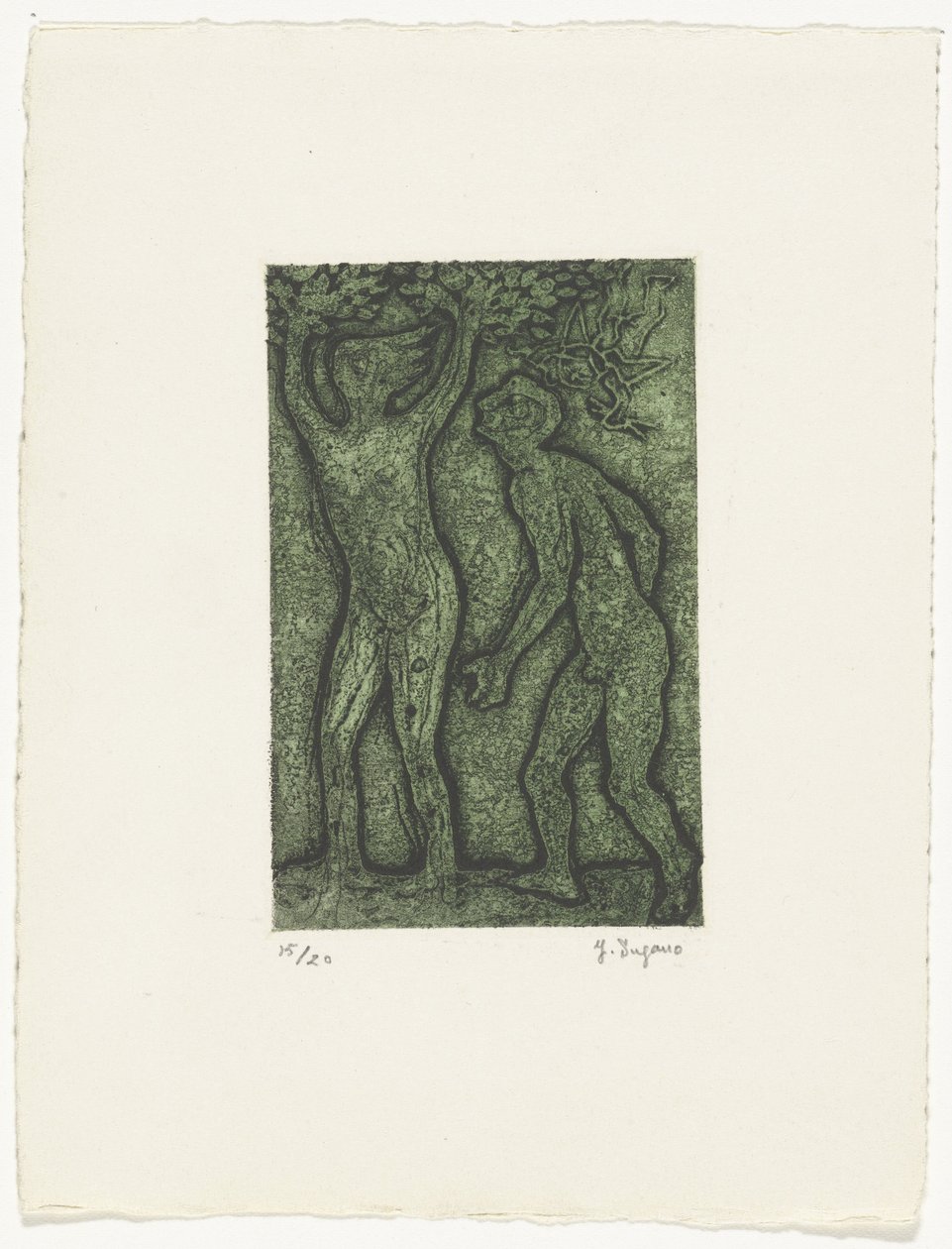 Mand og kvinde i grønt af Yo Sugano (signed by artist)