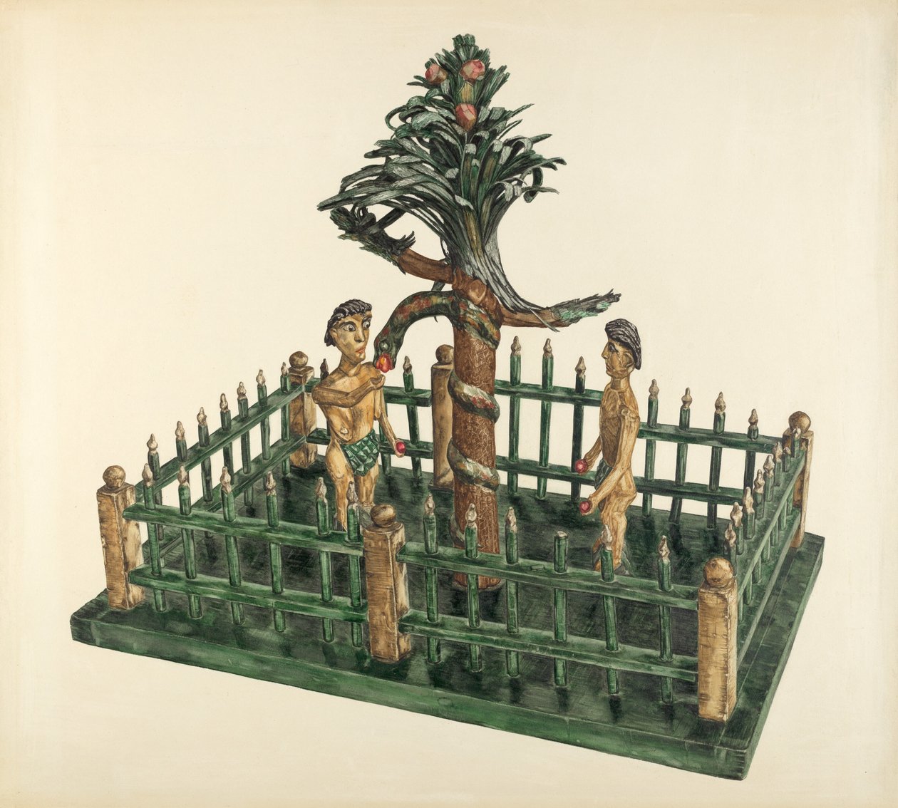 Adam og Eva, ca. 1939. af Yolande Delasser