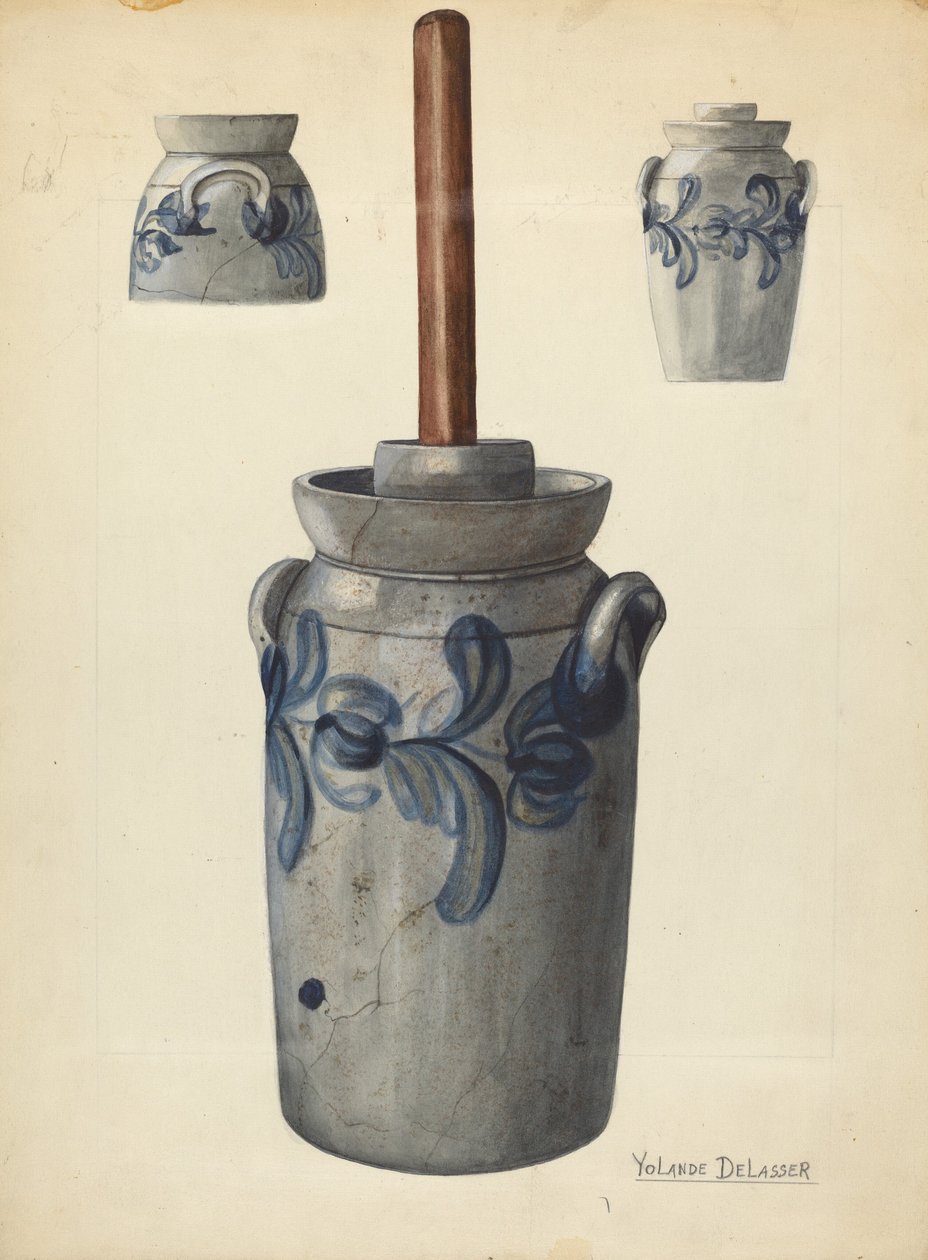 Butter Churn, ca. 1936. af Yolande Delasser