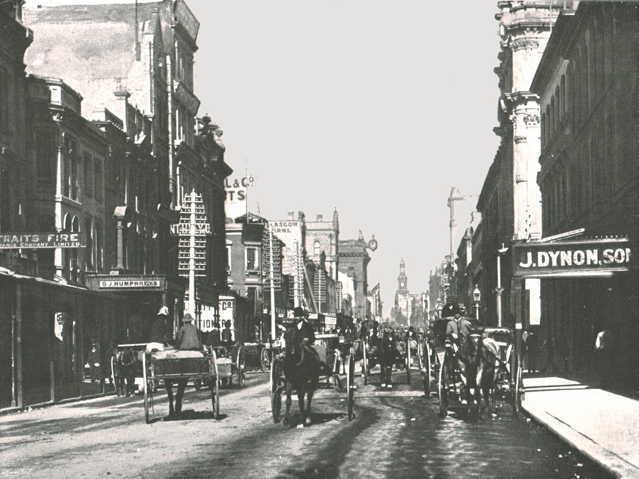 George Street, Sydney, Australien, 1895. af York and Son