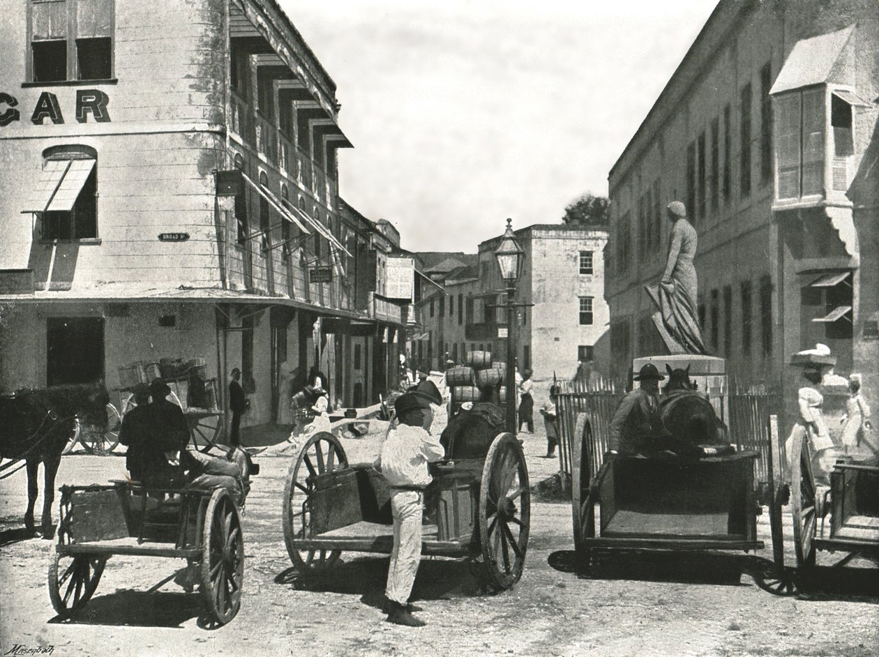 High Street, Bridgetown, Barbados, 1895. af York and Son