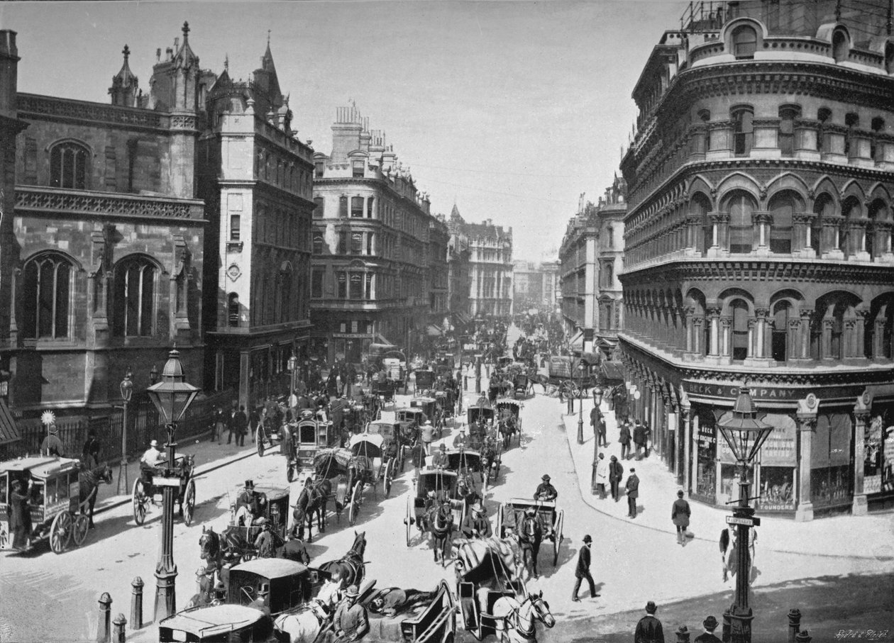 Queen Victoria Street, City of London, c1910 1911 af York and Son