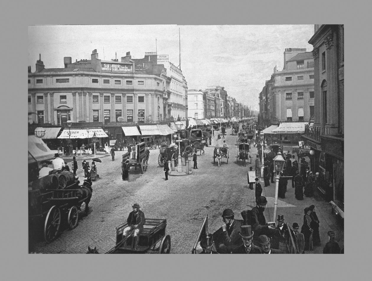 Regent Circus og Oxford Street, kigger mod øst, c1900 af York and Son