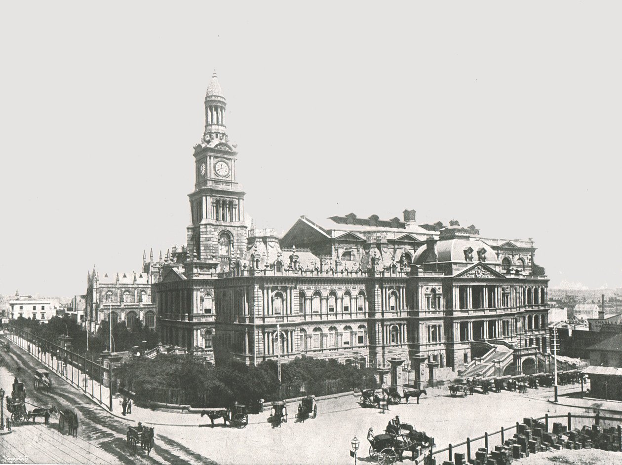 Det nye rådhus, Sydney, Australien, 1895. af York and Son