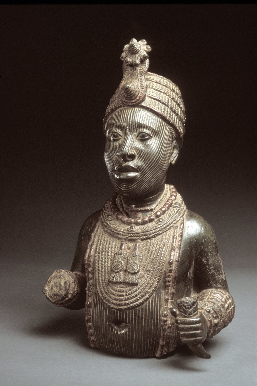 Oni, fra Ife, 15. - 16. århundrede (zinkmessing) af Yoruba Culture