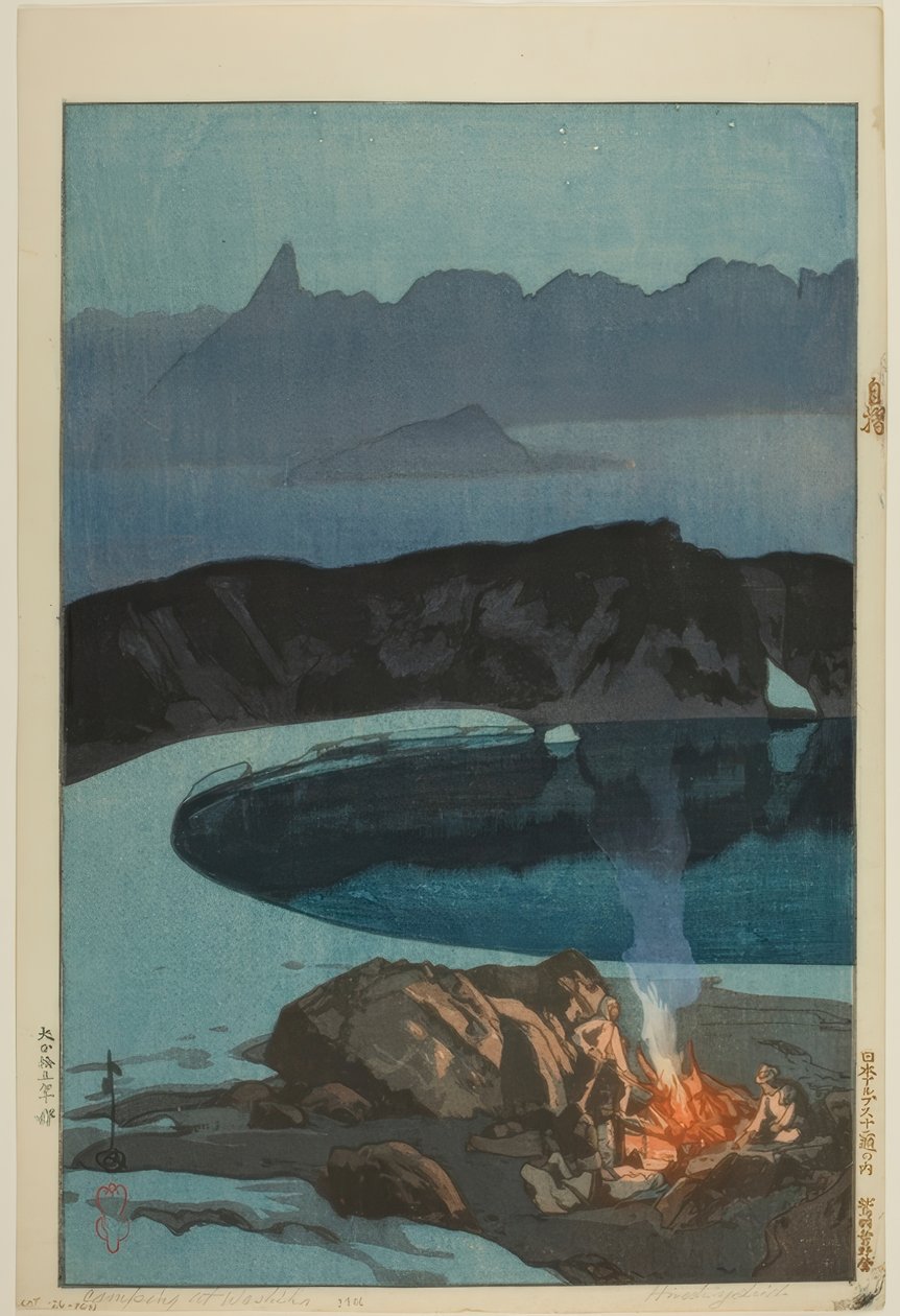 Camping ved Washibadake af Yoshida Hiroshi