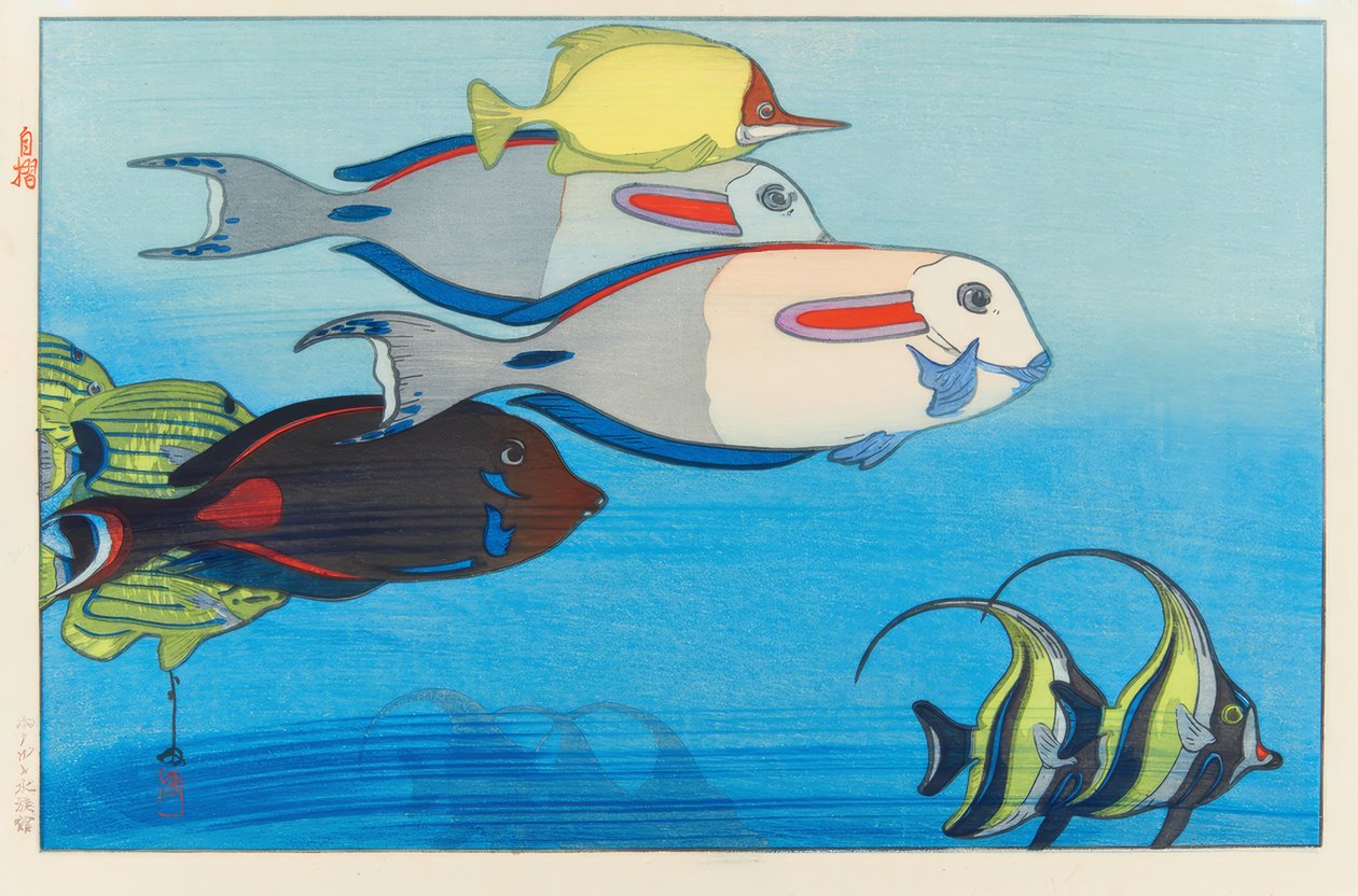 Das Aquarium, Honolulu af Yoshida Hiroshi