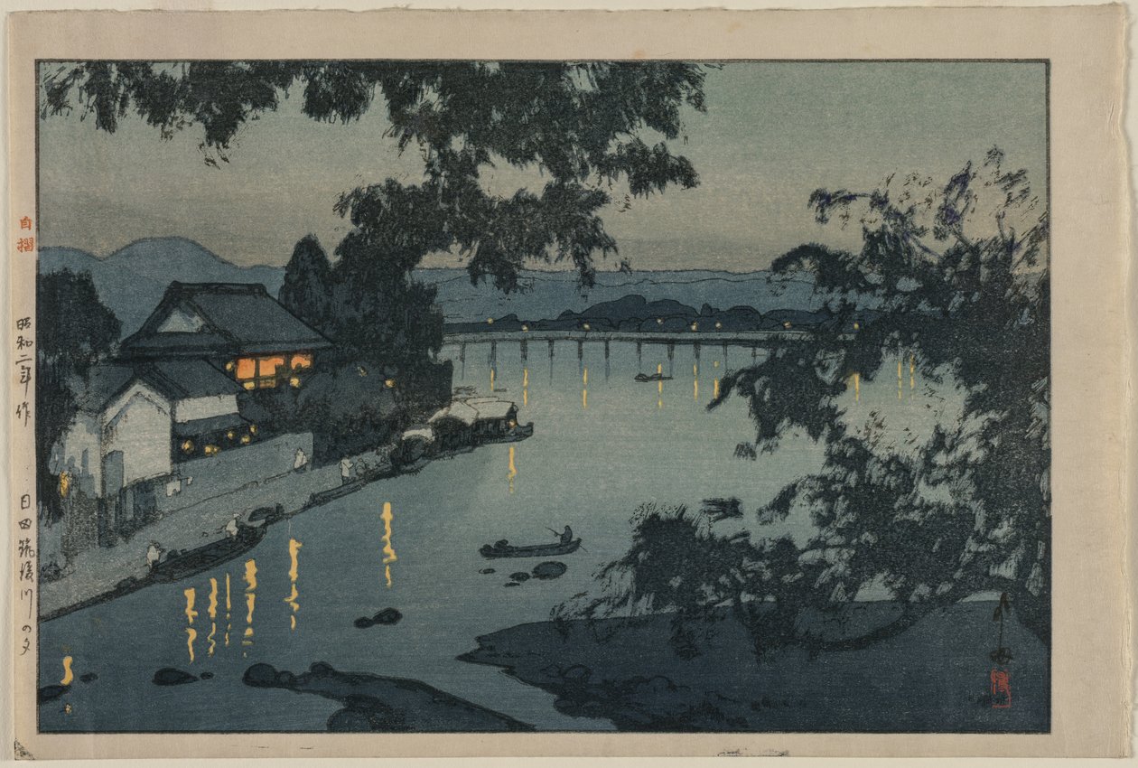 Aften på Chikugo-floden af Yoshida Hiroshi