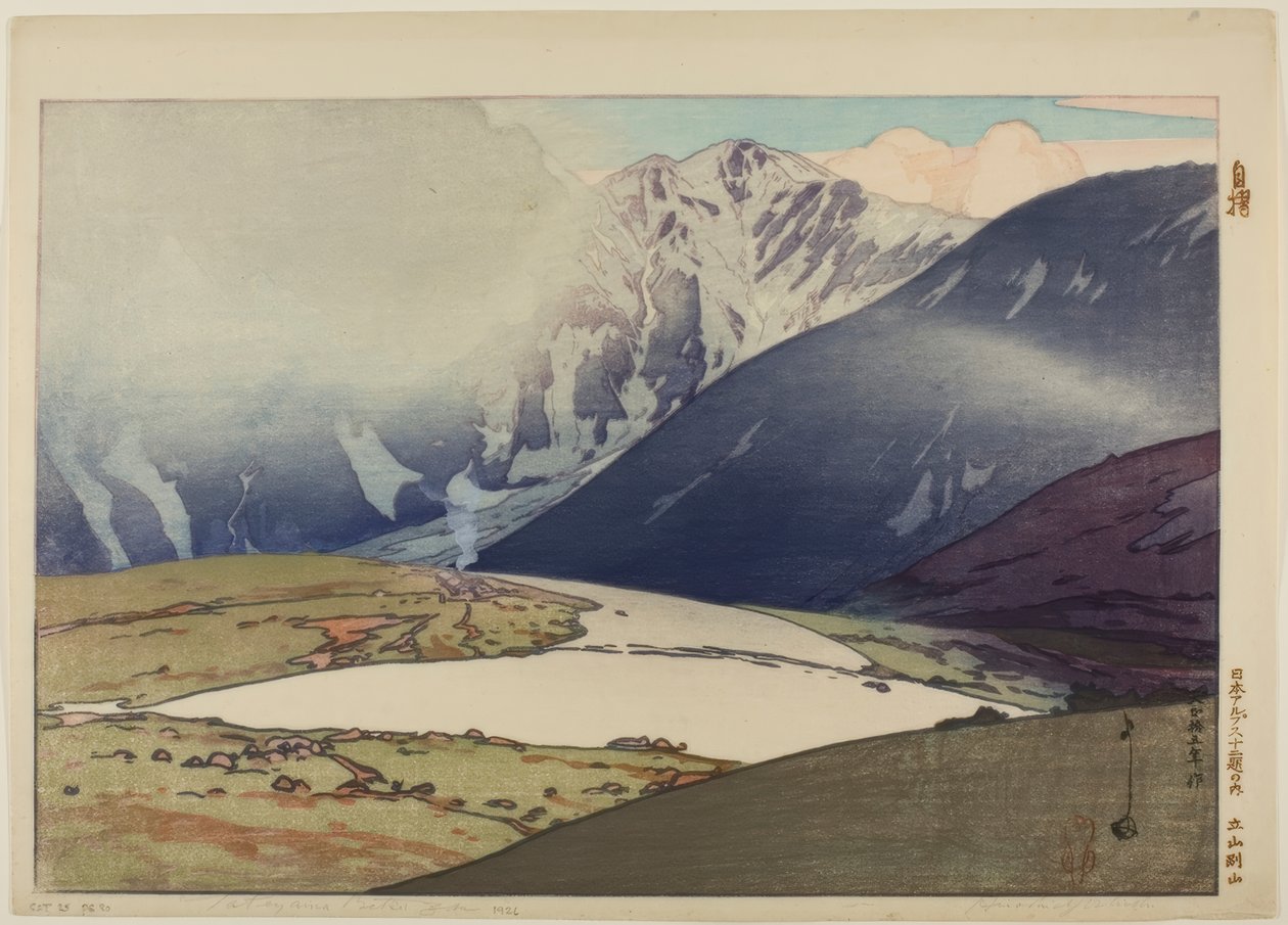 Tateyama Betsuzan, fra serien "Twelve Scenes of Japanese Alps" af Yoshida Hiroshi