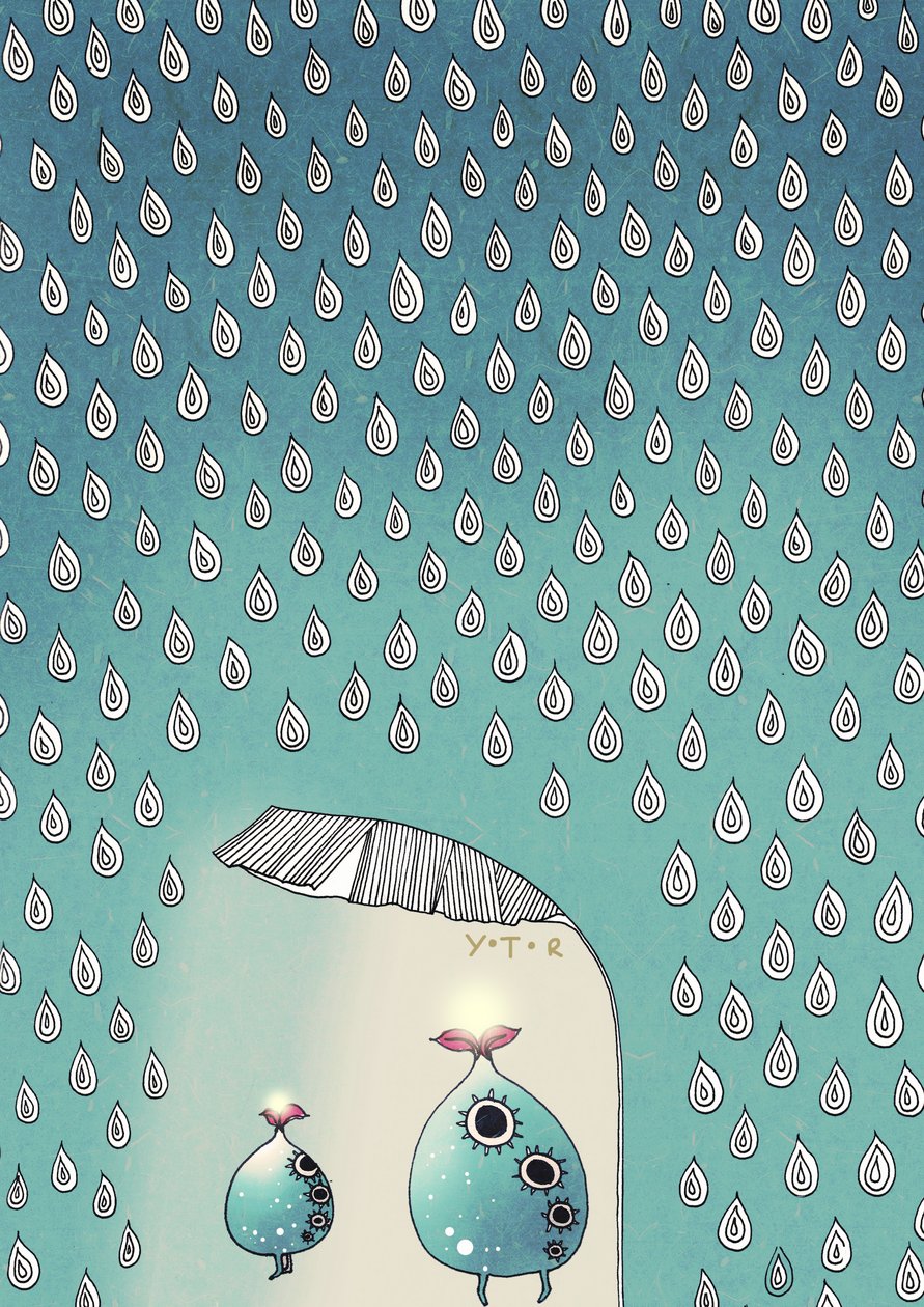 April Shower, 2012 (mix media) af Yoyo Zhao