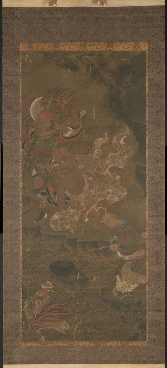 Arhat tæmmer dragen af Yuan dynasty Chinese