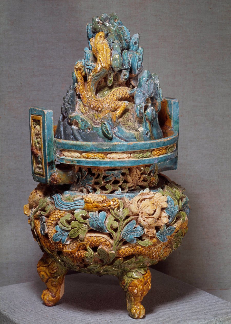 Kinesisk kunst: brænderparfumer i terracotta. Yuan-dynastiets periode. 1271-1368. af Yuan Dynasty Chinese School