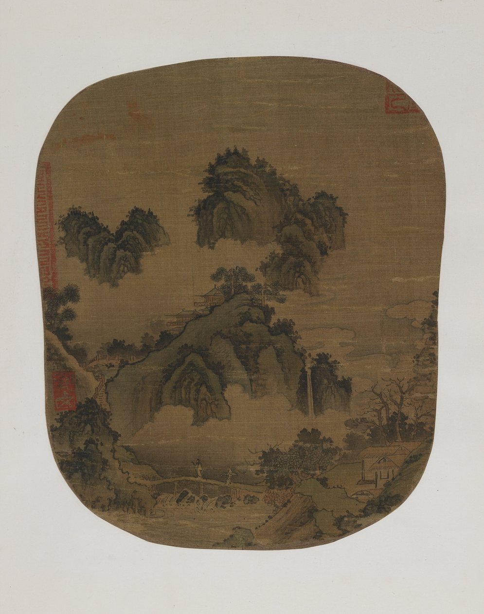 Bjerglandskab af Yuan Dynasty Chinese School