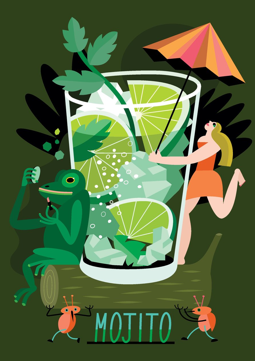 Mojito, 2017 (vektorillustration) af Yulia Drobova