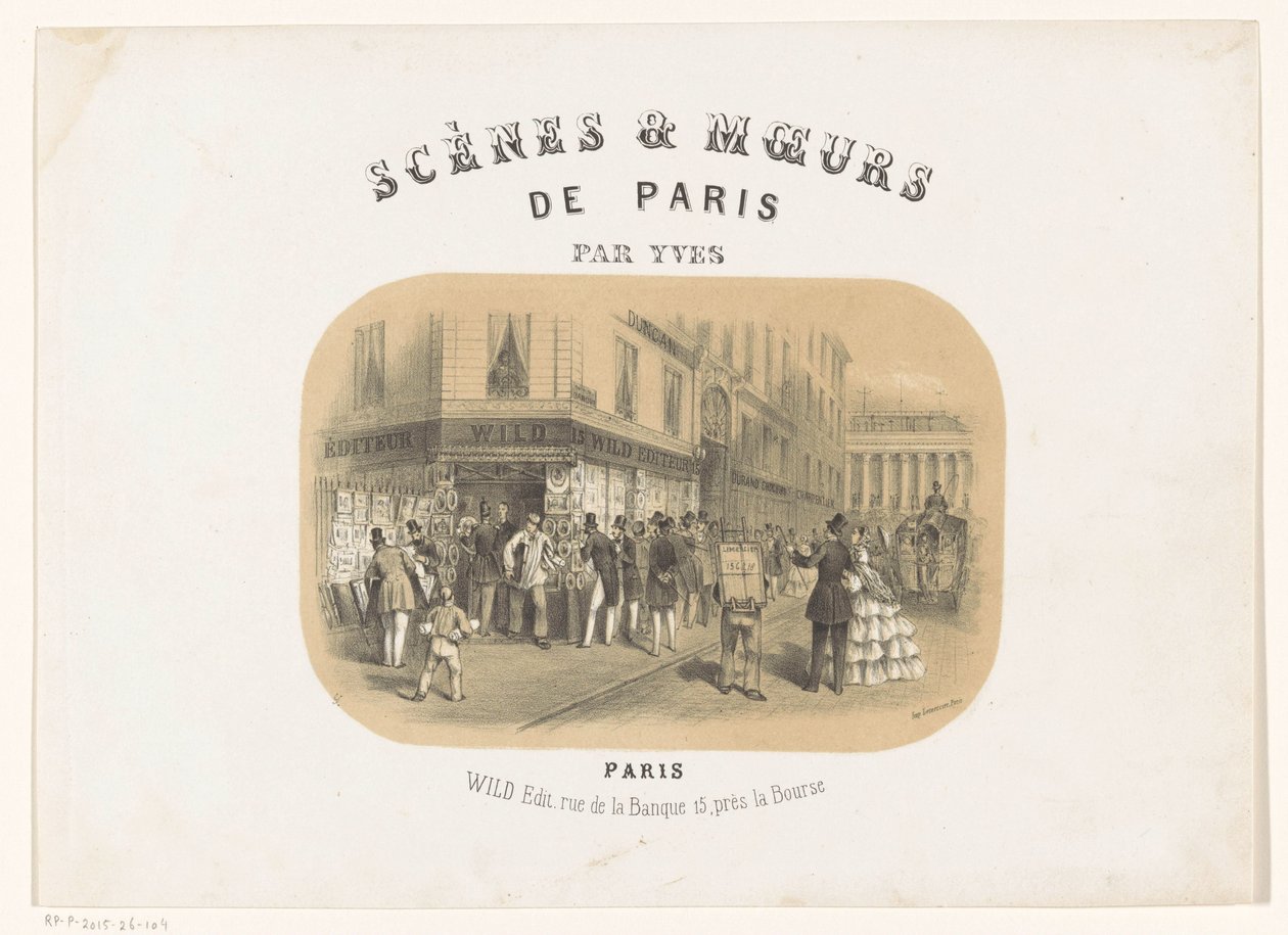 Eksteriør af forlaget Wild in Paris Scenes & moeurs de Paris (serietitel på objekt) af Yves