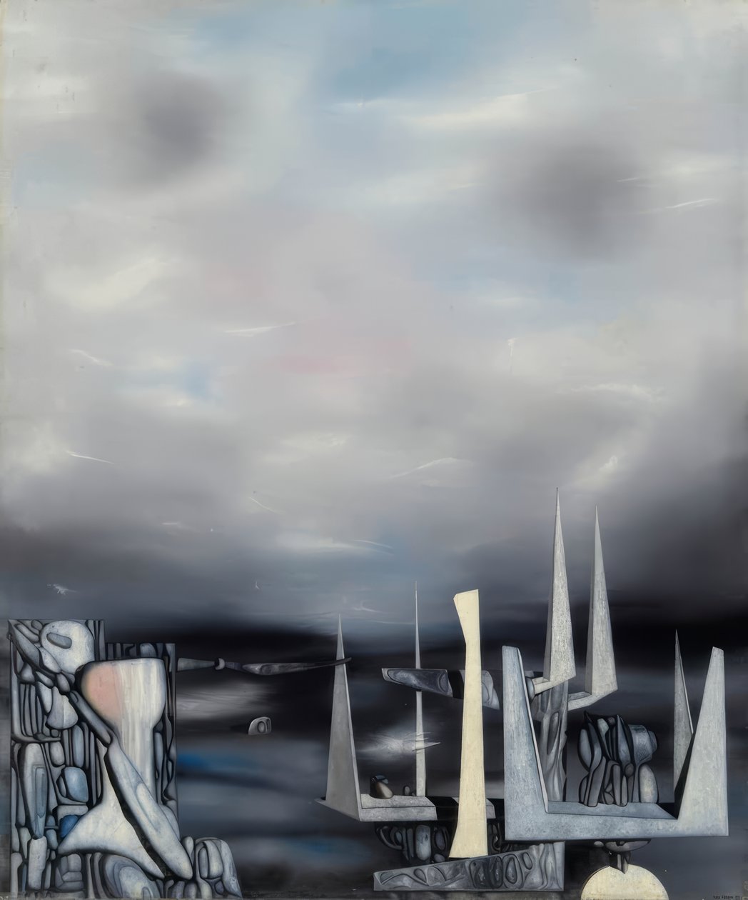 Stjernerne gennemborer af Yves Tanguy