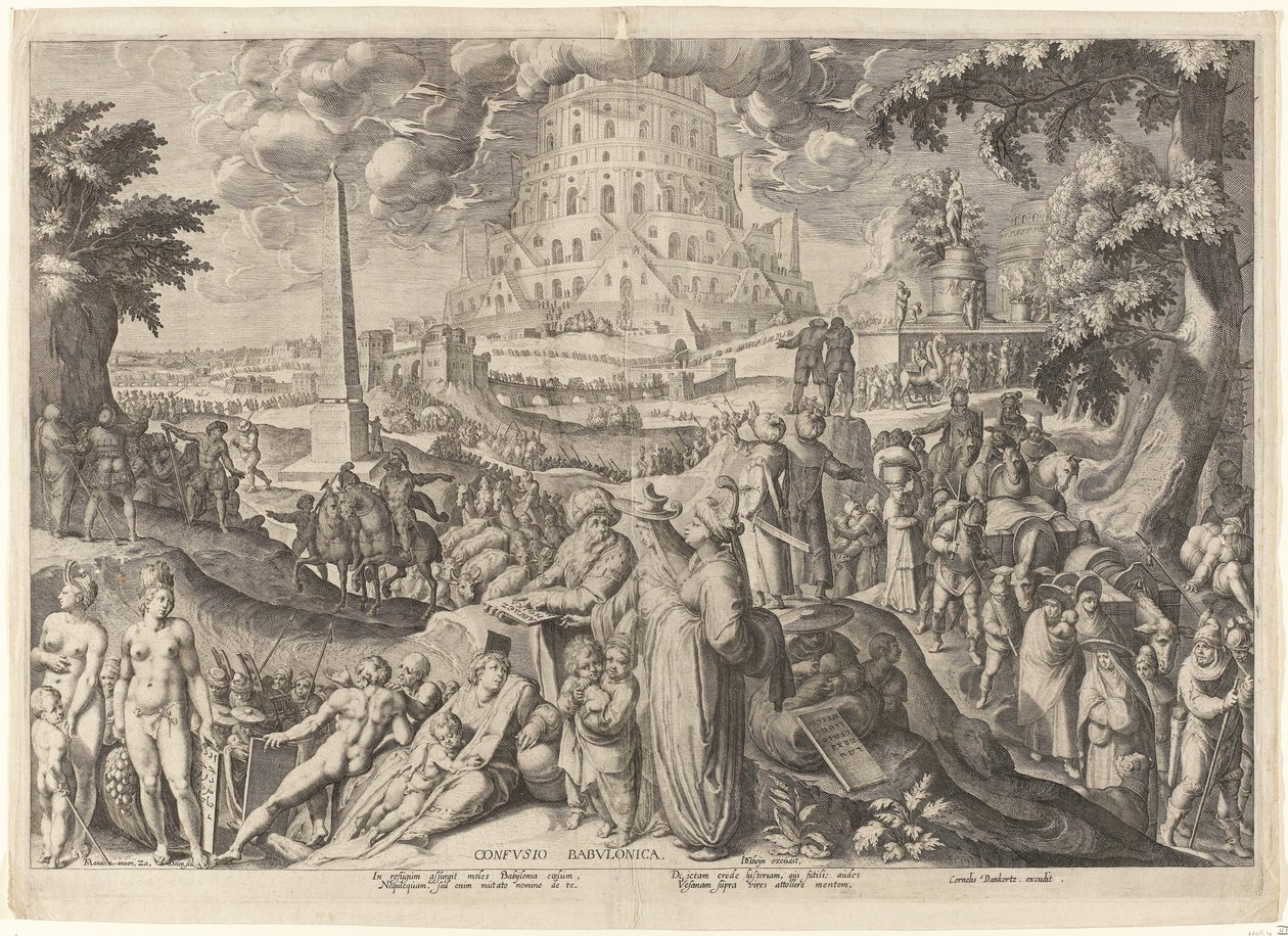 Babylonsk forvirring Confvsio Babvlonica (titel på objekt) af Zacharias Dolendo