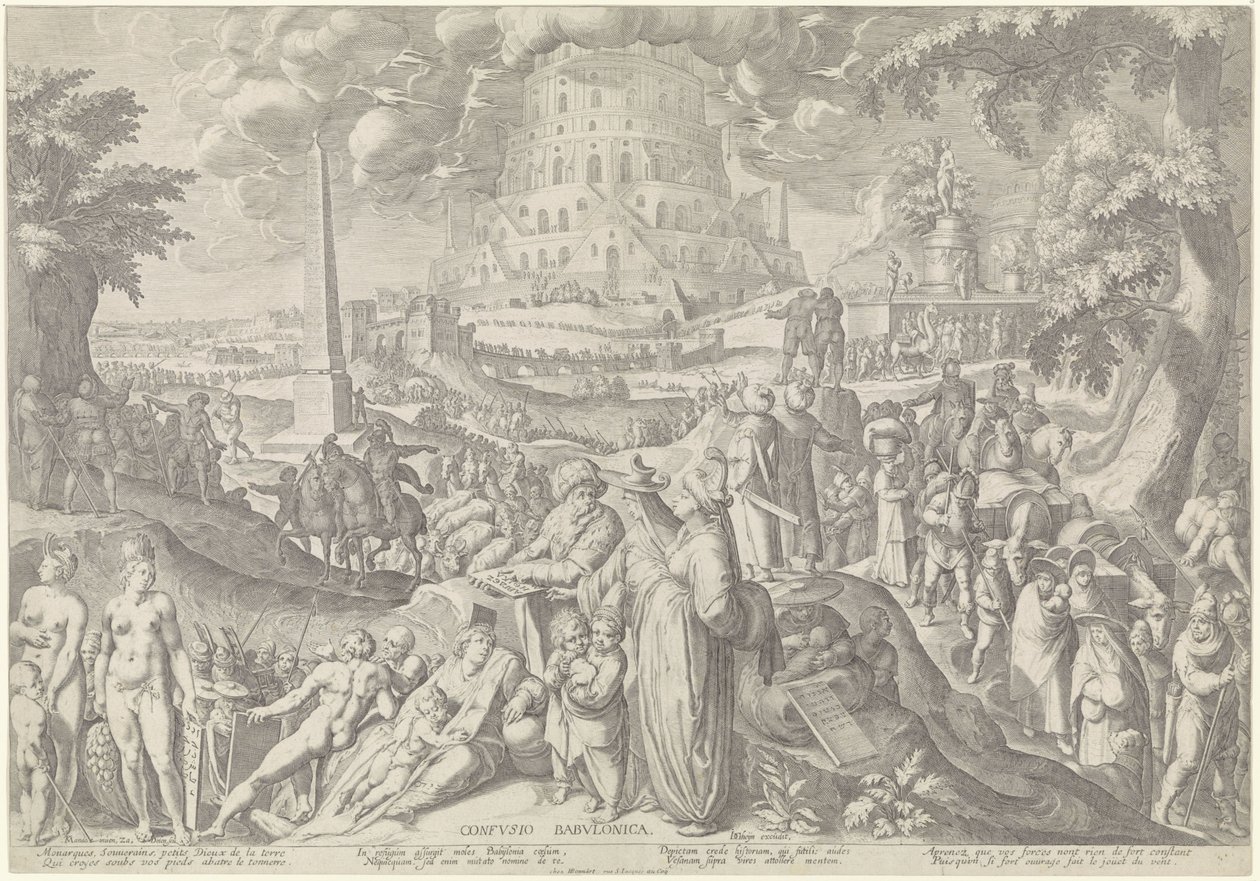 Babylonsk forvirring Confvsio Babvlonica (titel på objekt) af Zacharias Dolendo