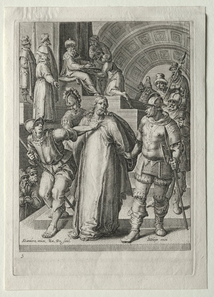 Passionssæt:  Kristus foran Pilatus af Zacharias Dolendo