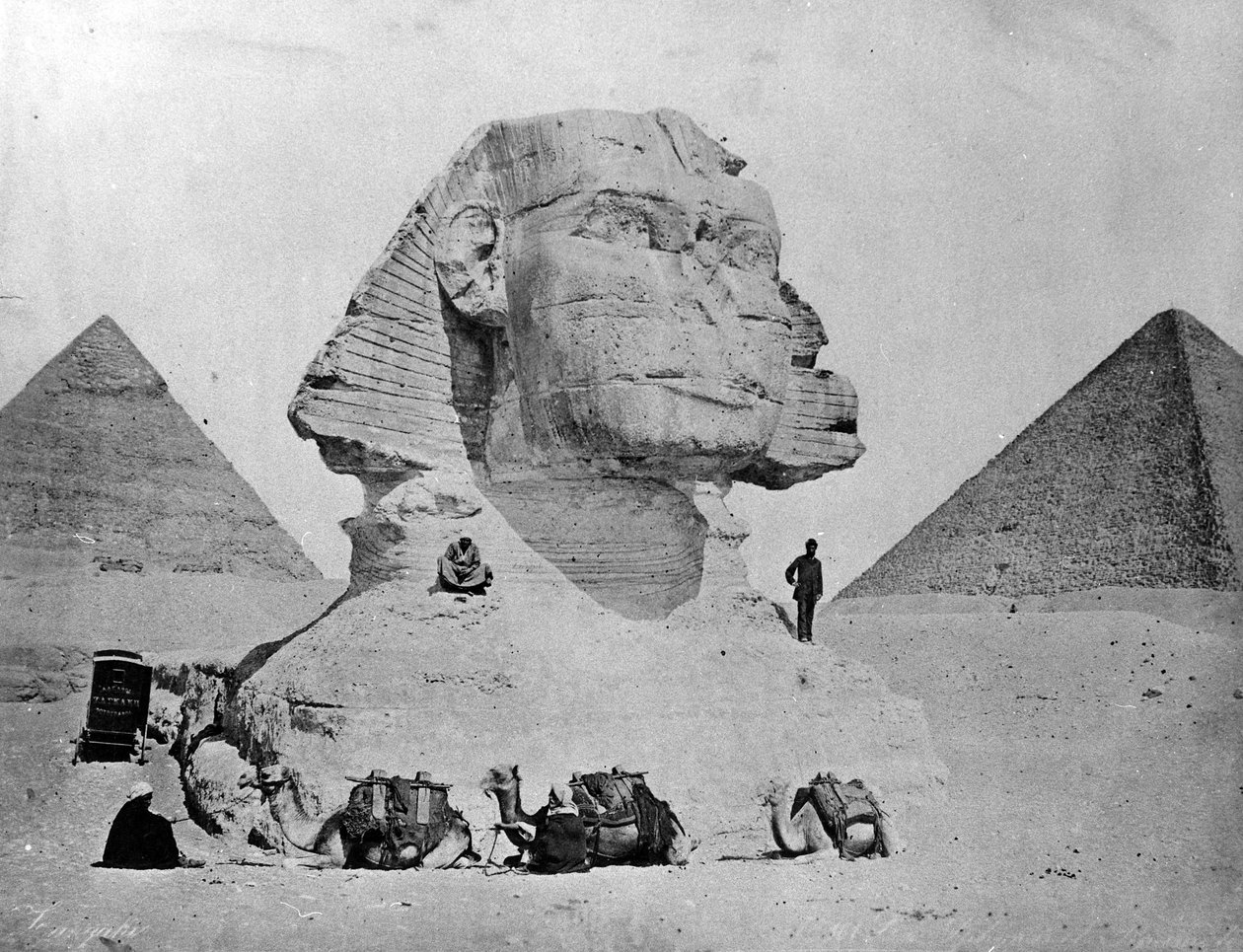 Selvportræt med sfinxen i Giza, slutningen af 1870