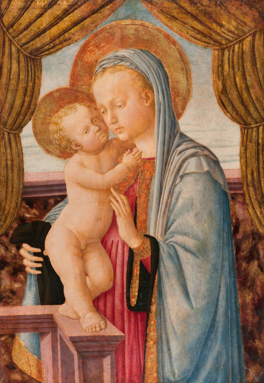 Madonna med Jesusbarnet (tempera på træ) af Zanobi Machiavelli