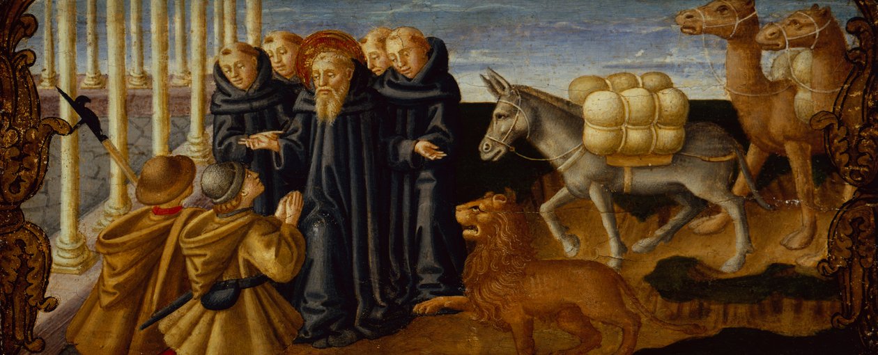Sankt Hieronymus tilgiver tyvene (panel) af Zanobi Machiavelli
