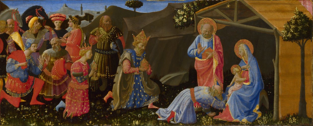 Magiernes tilbedelse, ca. 1433-1434 af Zanobi Strozzi