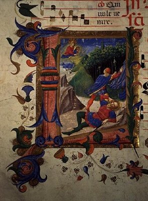 Missal 515 22v Historikert initial 