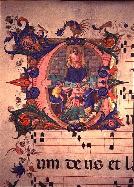 Missal 515 f.13v The Massacre of the Innocents, fra en korbog udført før 1449 (for detaljer se 88910-11) af Zanobi di Benedetto Strozzi