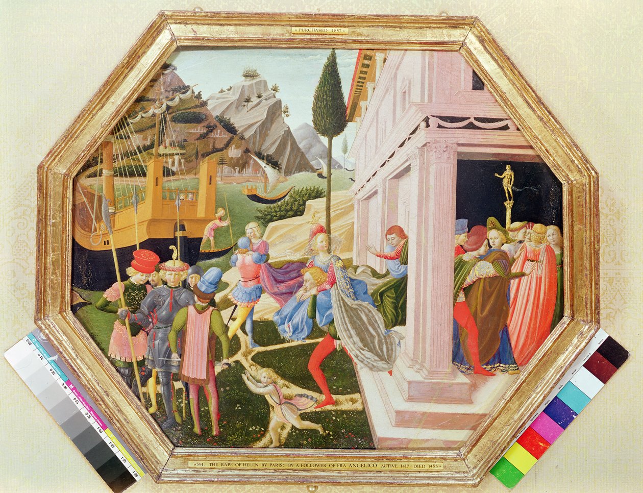 The Abduction of Helen, ca. 1450-5 (ægtempera på træ) af Zanobi di Benedetto Strozzi