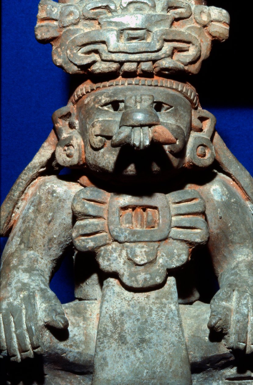 Begravelsesurne, sen klassisk periode (700-1000 e.Kr.) (keramik) af Zapotec