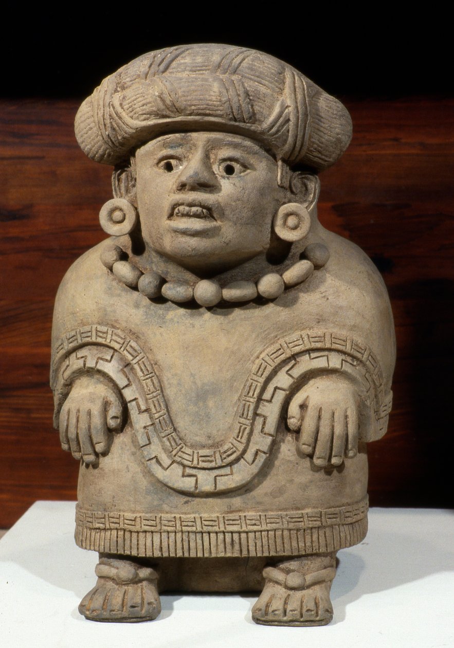 Begravelsesurne, sen klassisk periode (700-1000 e.Kr.) (keramik) af Zapotec