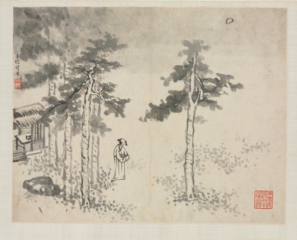 Landskabsalbum i forskellige stilarter: Shibiao Waiting for the Moon af Zha Shibiao