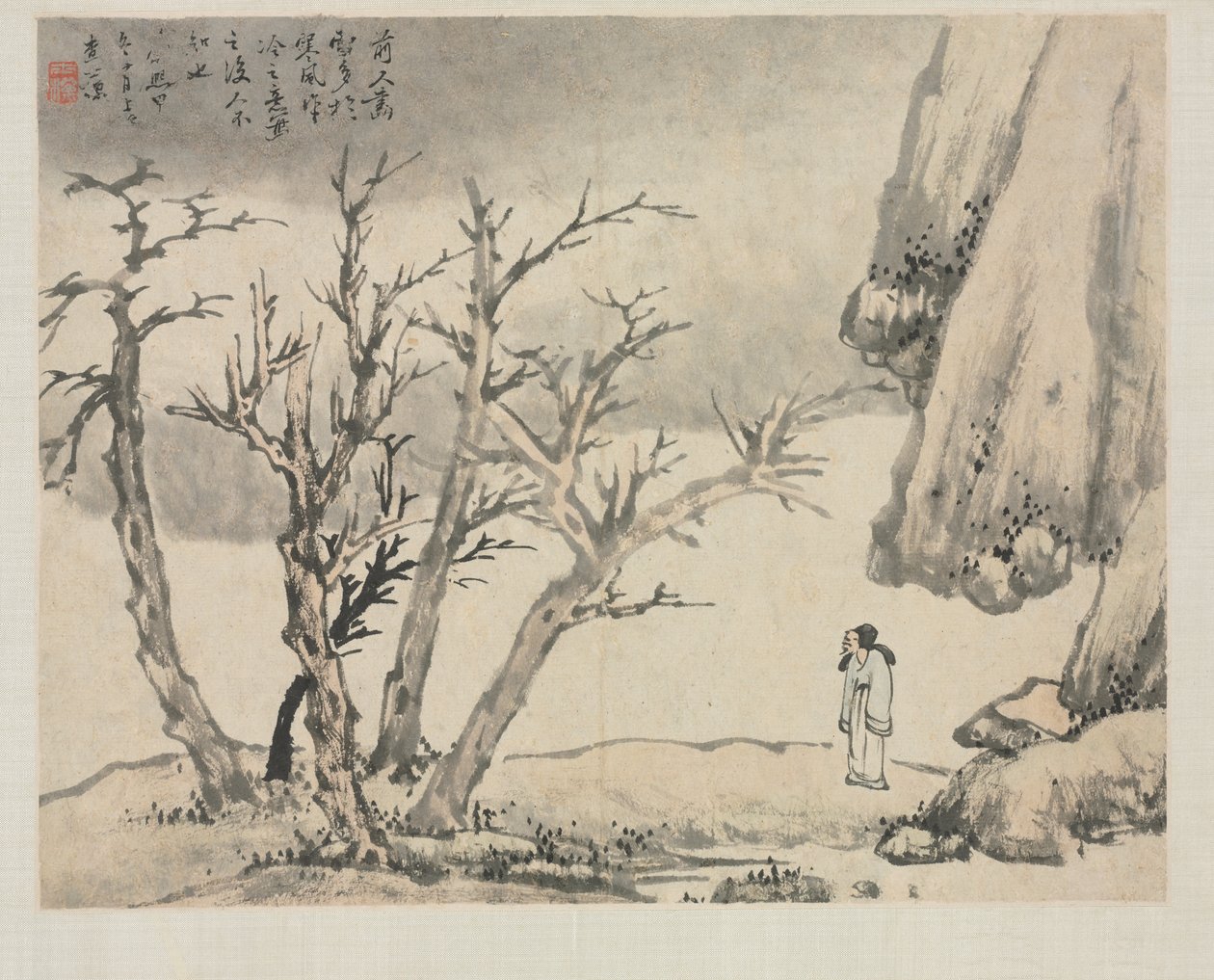 Landskabsalbum i forskellige stilarter: Snowy Landscape af Zha Shibiao