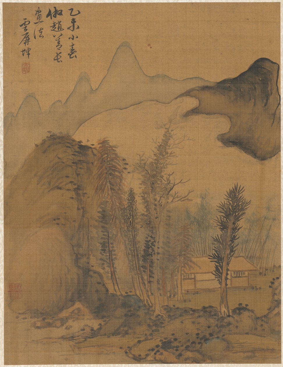 Landskab i stil med Chao Yuan, 1775. af Zhai Dakun