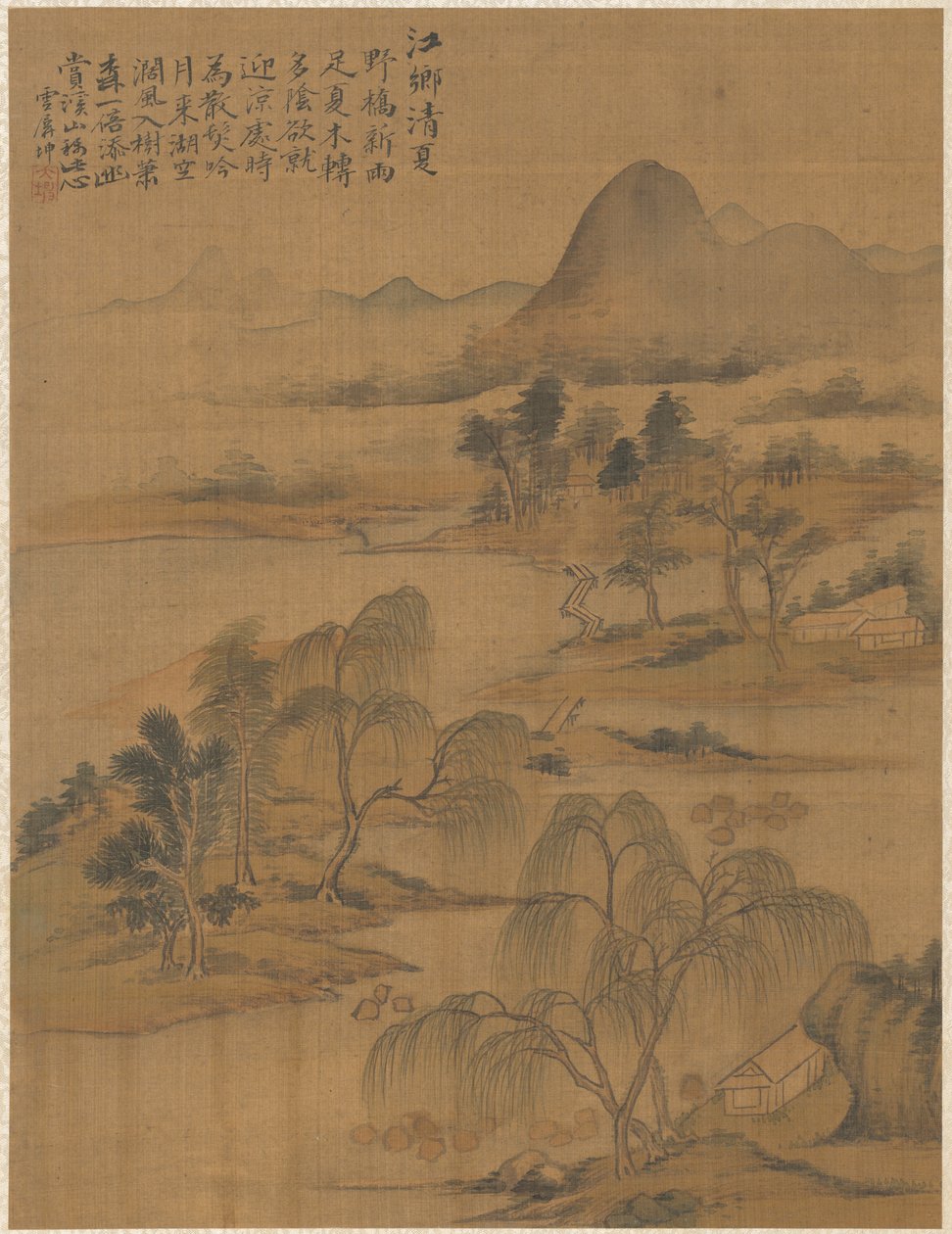 River Village i højsommeren, 1775. af Zhai Dakun