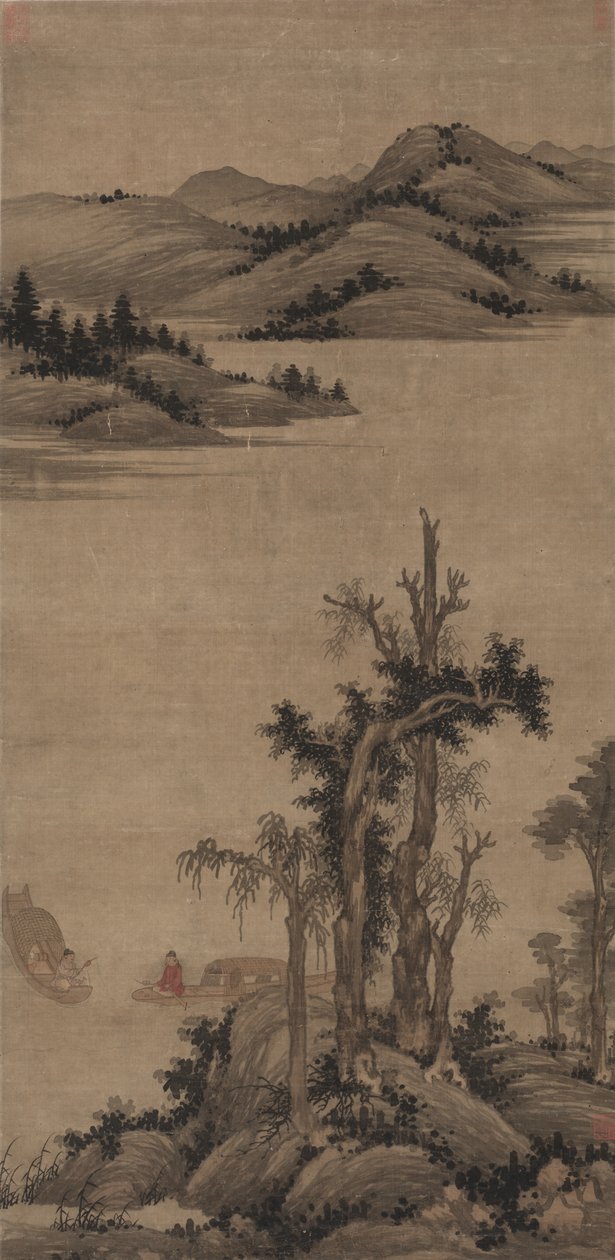 Fiskere-Eremitter i Strøm og Bjerg af Zhao Yong