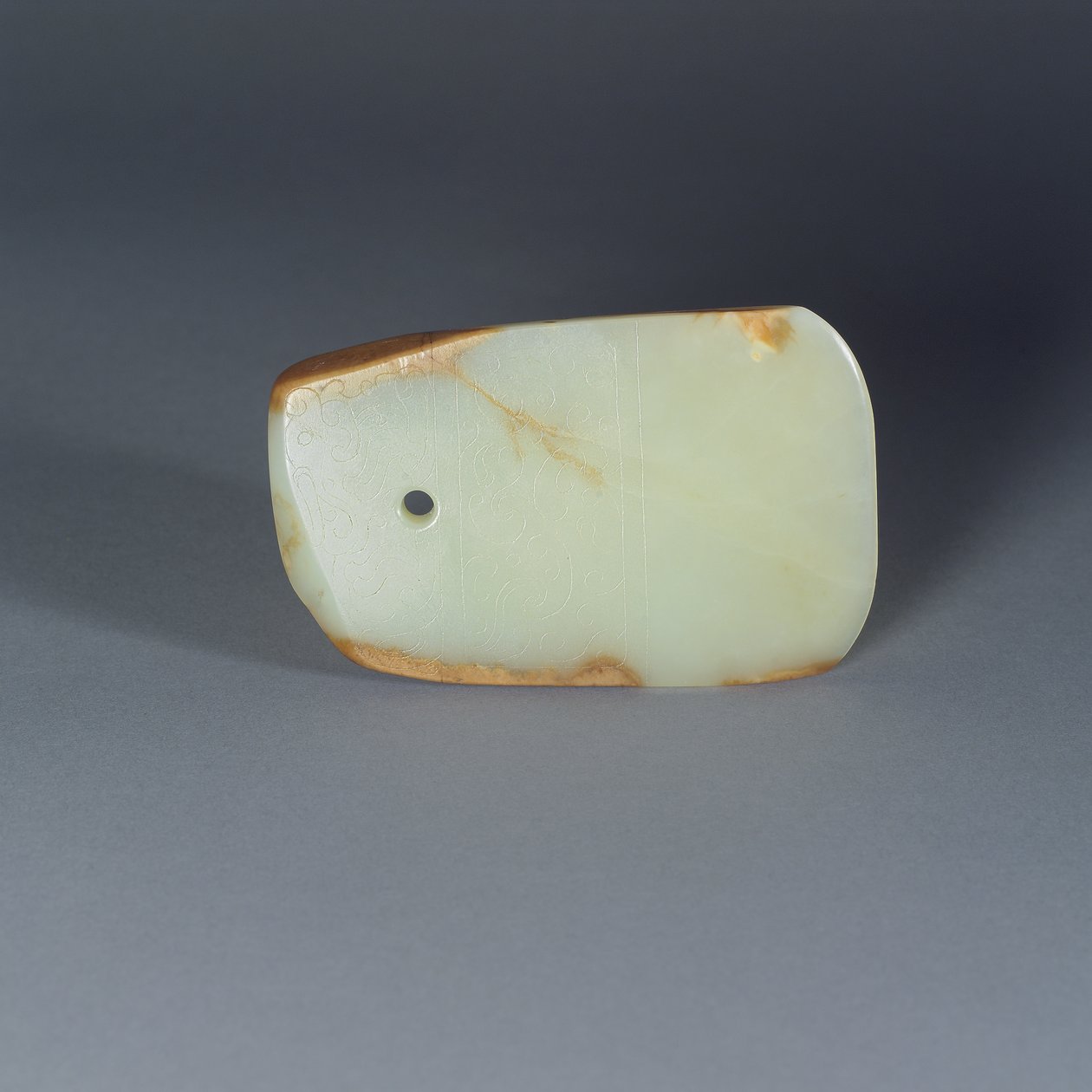 Ceremonielt økseblad, 475 f.Kr.-221 f.Kr. (nefrit) af Zhou Dynasty Chinese School