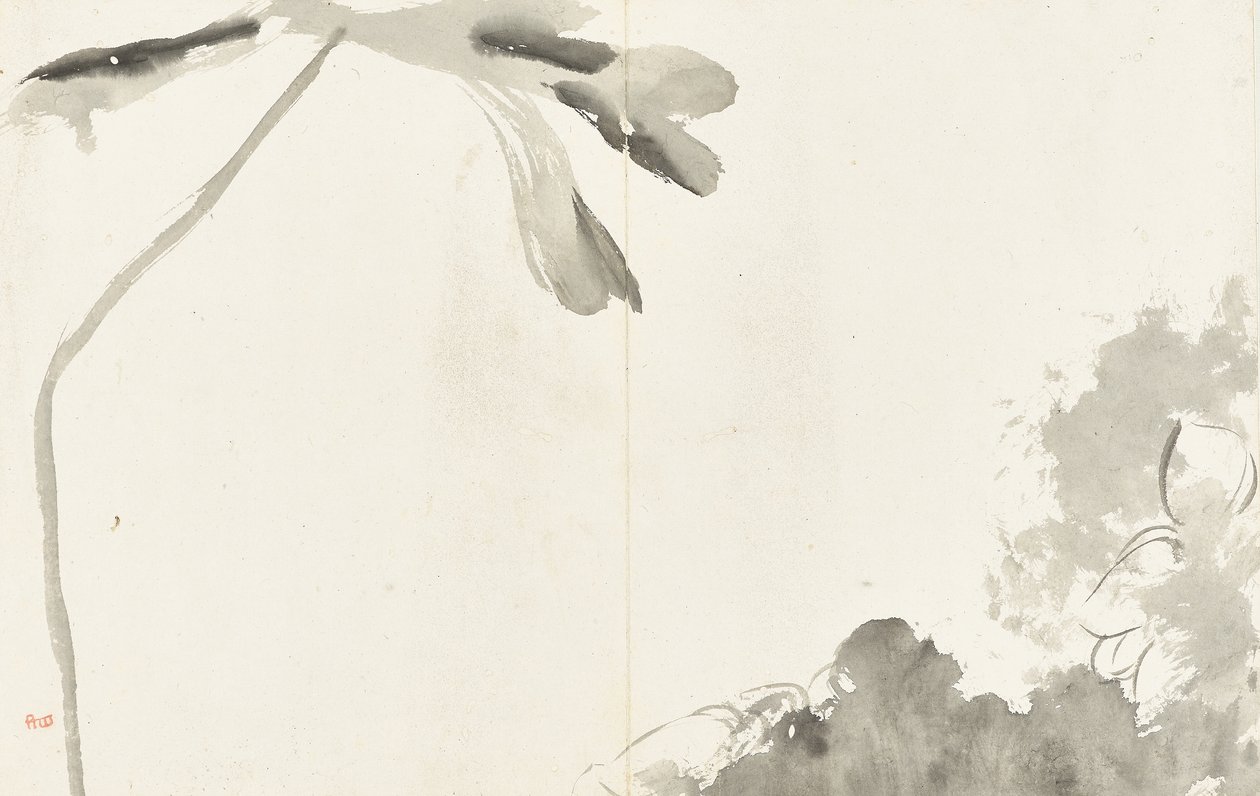 Landskaber og blomster, album med seks blade af Zhu da Bada Shanren