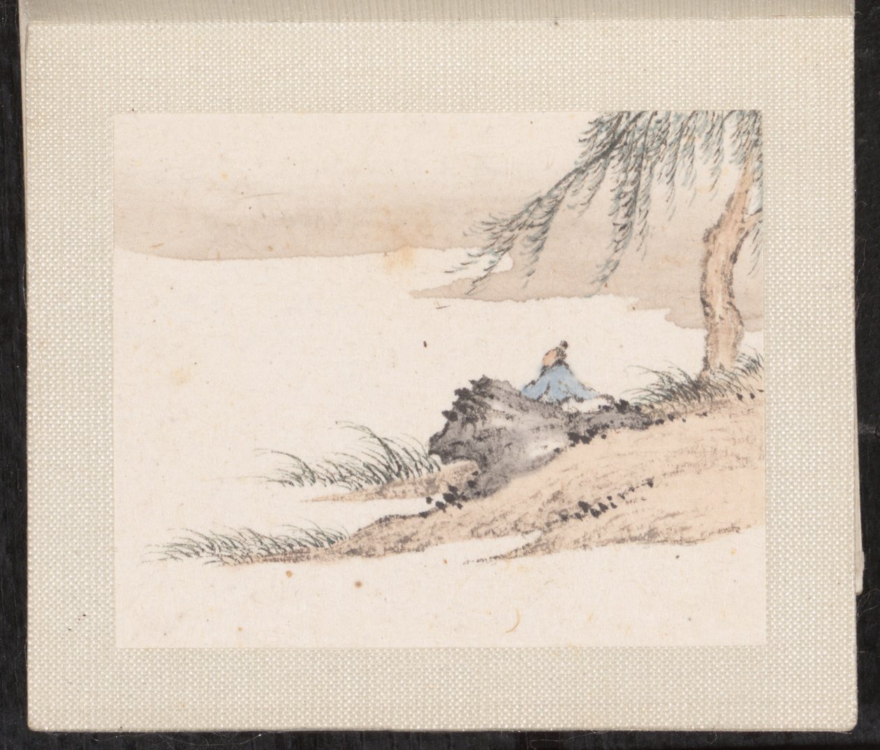 Miniaturelandskaber, dateret til 1751-54 (album med otte blade; blæk og farve på papir) af Zongcang Zhang