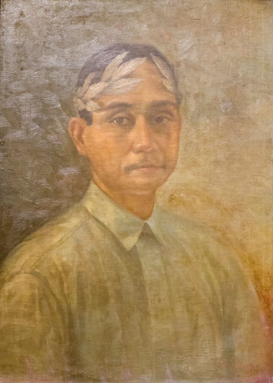 Portræt af Jose Corazon de Jesus som digterpristager af Zosimo Dimaano