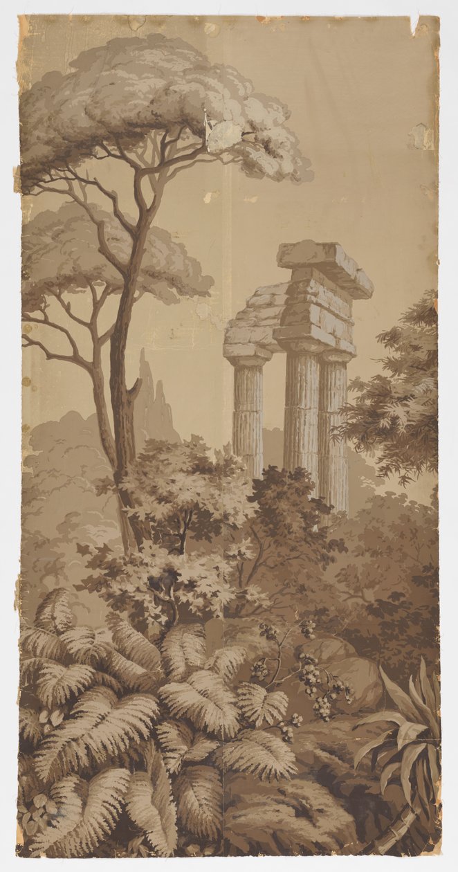 Naturskønt panel af Zuber and Cie, Rixheim, Alsace