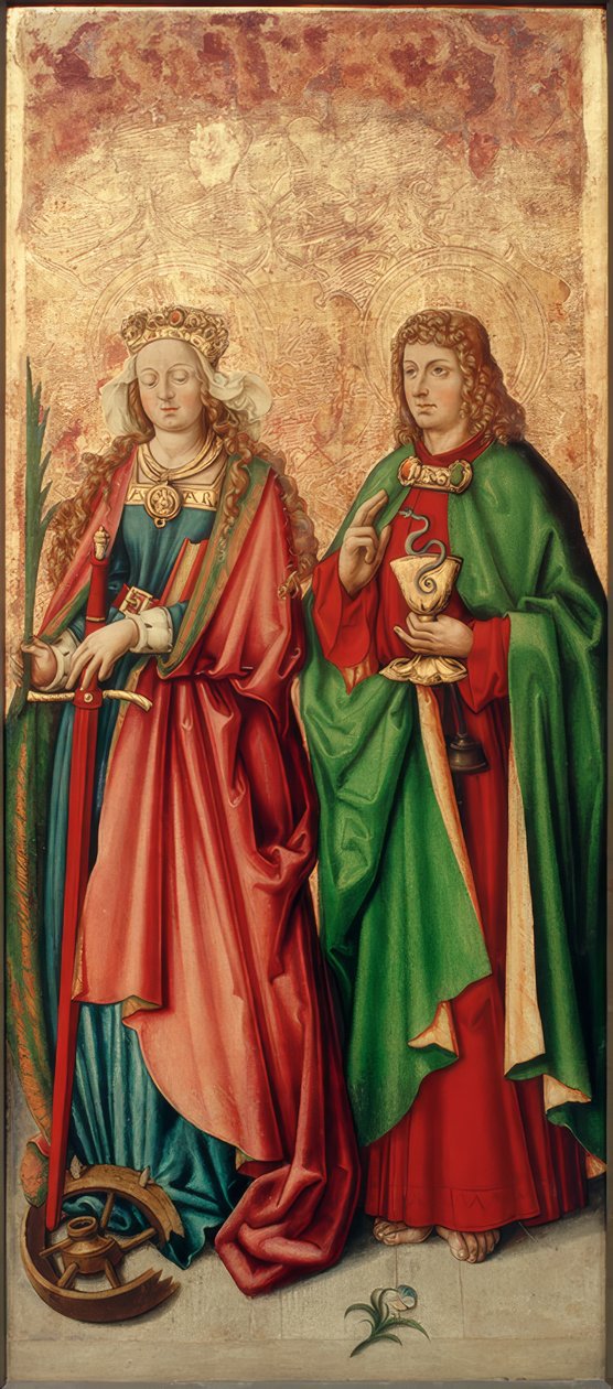 Zürichs violmester, St. Catherine og Johannes Evangelist af Zürcher Veilchenmeister