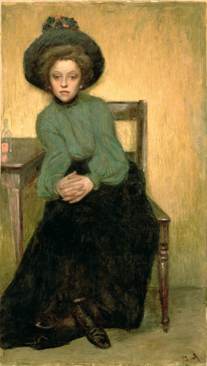 Efter Absint, ca. 1900 (olie på pap) af Zygmunt Andrychieicz
